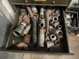 Loc: 3 Maint.  Cabinet with pipe fittings and window and door hardware