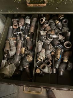 Loc: 3 Maint.  Cabinet with pipe fittings and window and door hardware