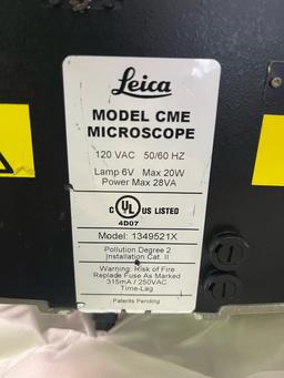 Loc: 3 Lab. Leica CME Stereo Microscope With 4 Objectives Model 1349521X. This lot is located at: 60