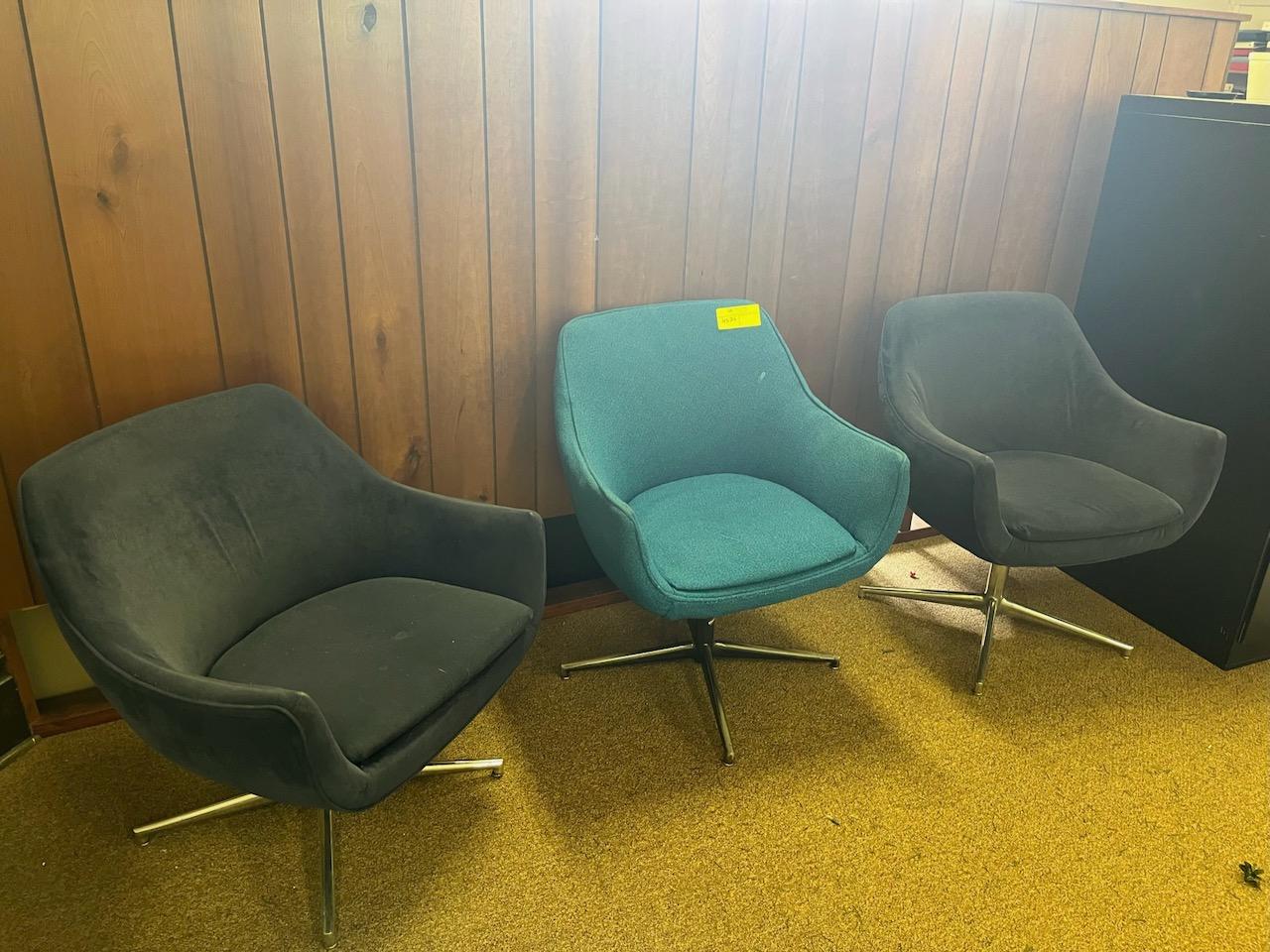 Loc: 8. Lot of (3) MCM Chairs. This lot is located at: 612 Quincy St, Hancock, MI 49930. PLEASE NOTE