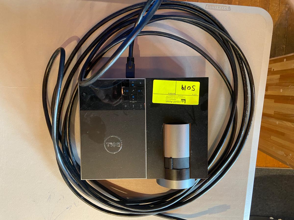 Loc: 11, Stage. Dell 4320 Projector with long HDMI Cord. This lot is located at: 417 Quincy St, Hanc