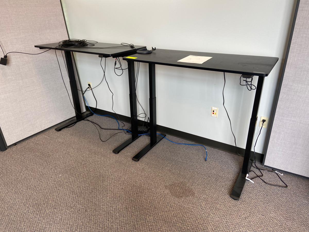 Loc: 11, eSports. Adjustable Height Desks  47"WideX24" Deep X 49" Tall - Flexispot Model #EC9B-VN/EC