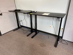 Loc: 11, eSports. Adjustable Height Desks  47"WideX24" Deep X 49" Tall - Flexispot Model #EC9B-VN/EC