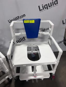 alco classic line bariatric xl shower chair  and Reclining PVC Shower Chair Commode