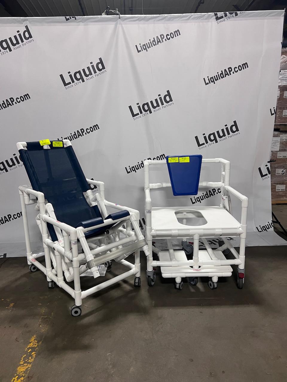 alco classic line bariatric xl shower chair  and Reclining PVC Shower Chair Commode