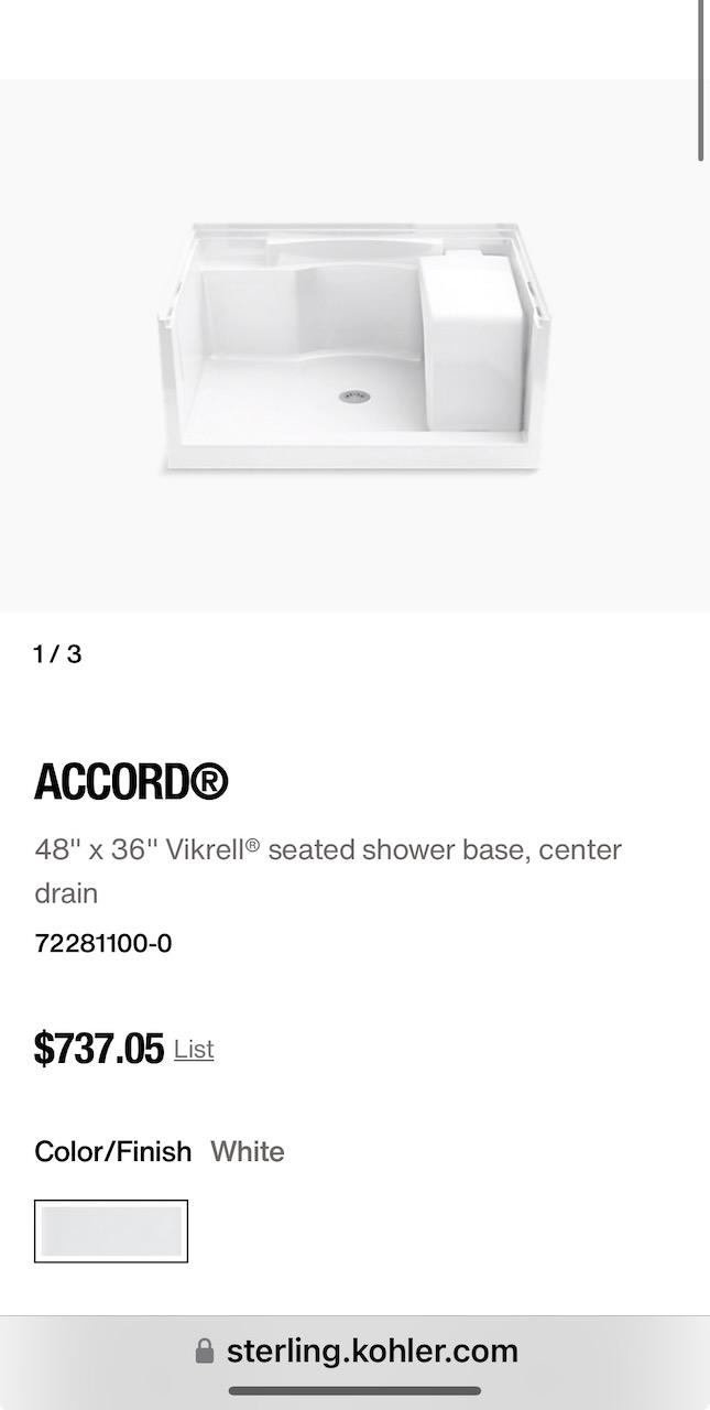 Sterling Seated Shower