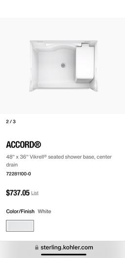 Sterling Seated Shower