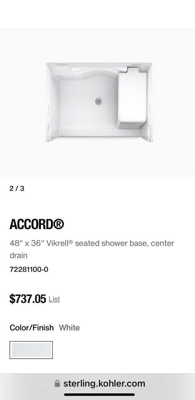 Sterling Seated Shower