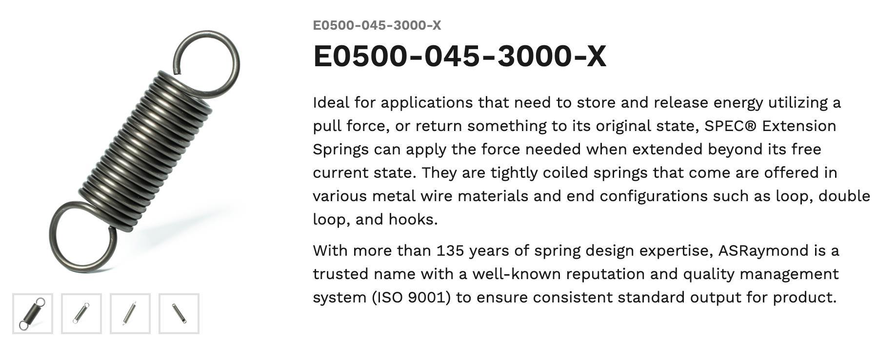 280qty - SPDâ„¢â€¯Fixedâ€¯Locking Gas Struts Part Number: GSEL225090