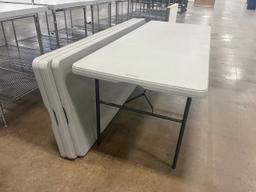 Lifetime Plastic folding table, 30"x72"x29"