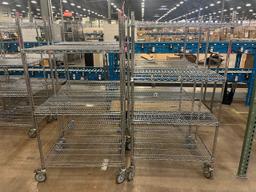 Wire shelving on wheels