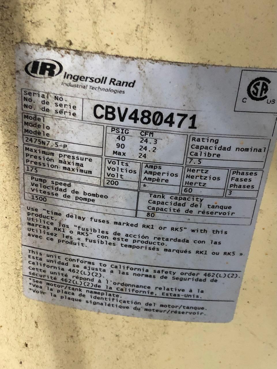 Ingersoll Rand Air Compressor