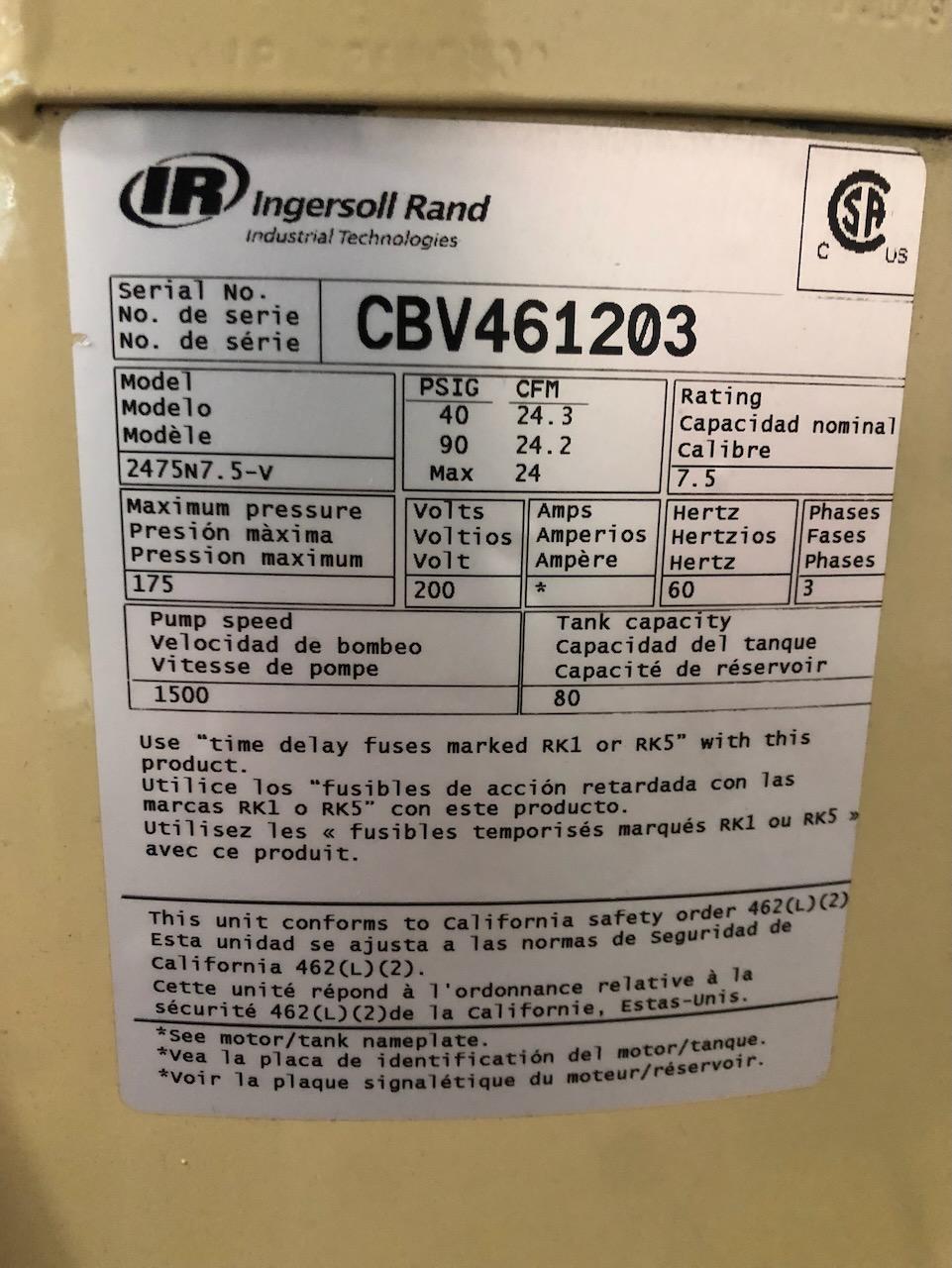 Ingersoll Rand Air Compressor