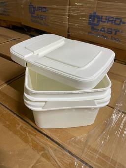 Geerpres 1 gallon white bucket & Geerpres Lids with handle