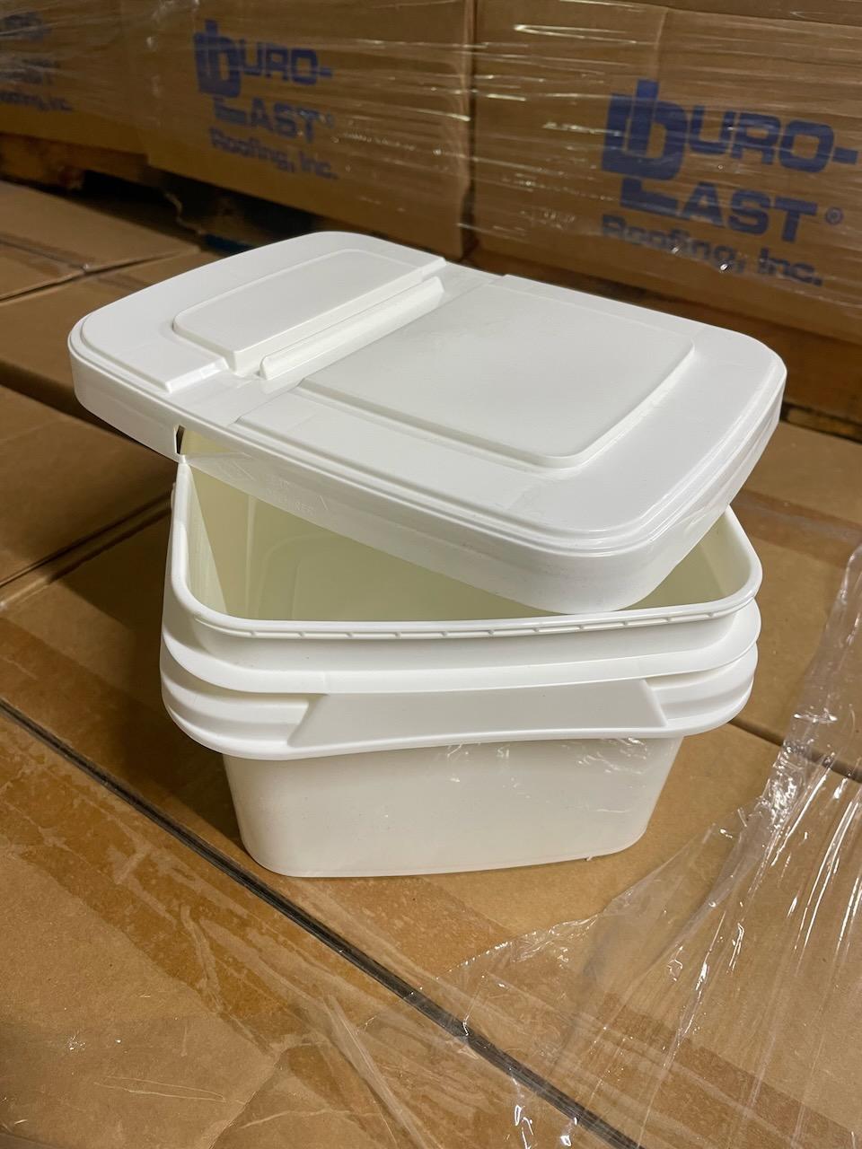 Geerpres 1 gallon white bucket & Geerpres Lids with handle