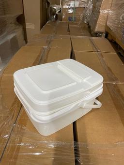 Geerpres 1 gallon white bucket & Geerpres Lids with handle