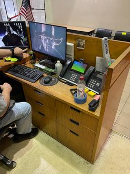 Security Reception Desk - 42"x96"x78" (HxWxD)