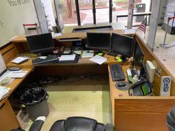 Security Reception Desk - 42"x96"x78" (HxWxD)