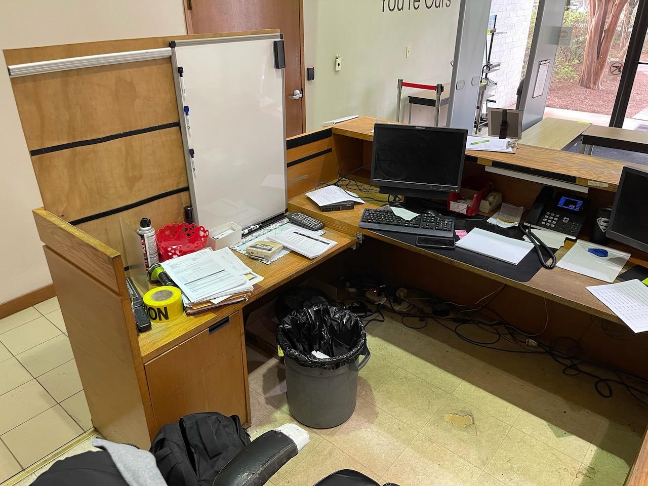 Security Reception Desk - 42"x96"x78" (HxWxD)