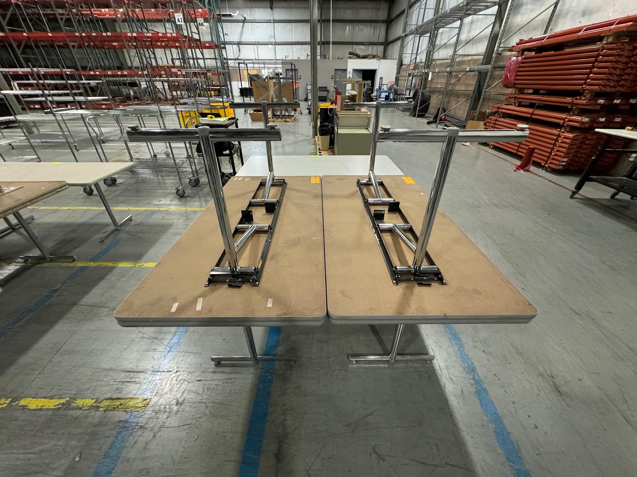 Tables w/ Chrome Fold Down Legs