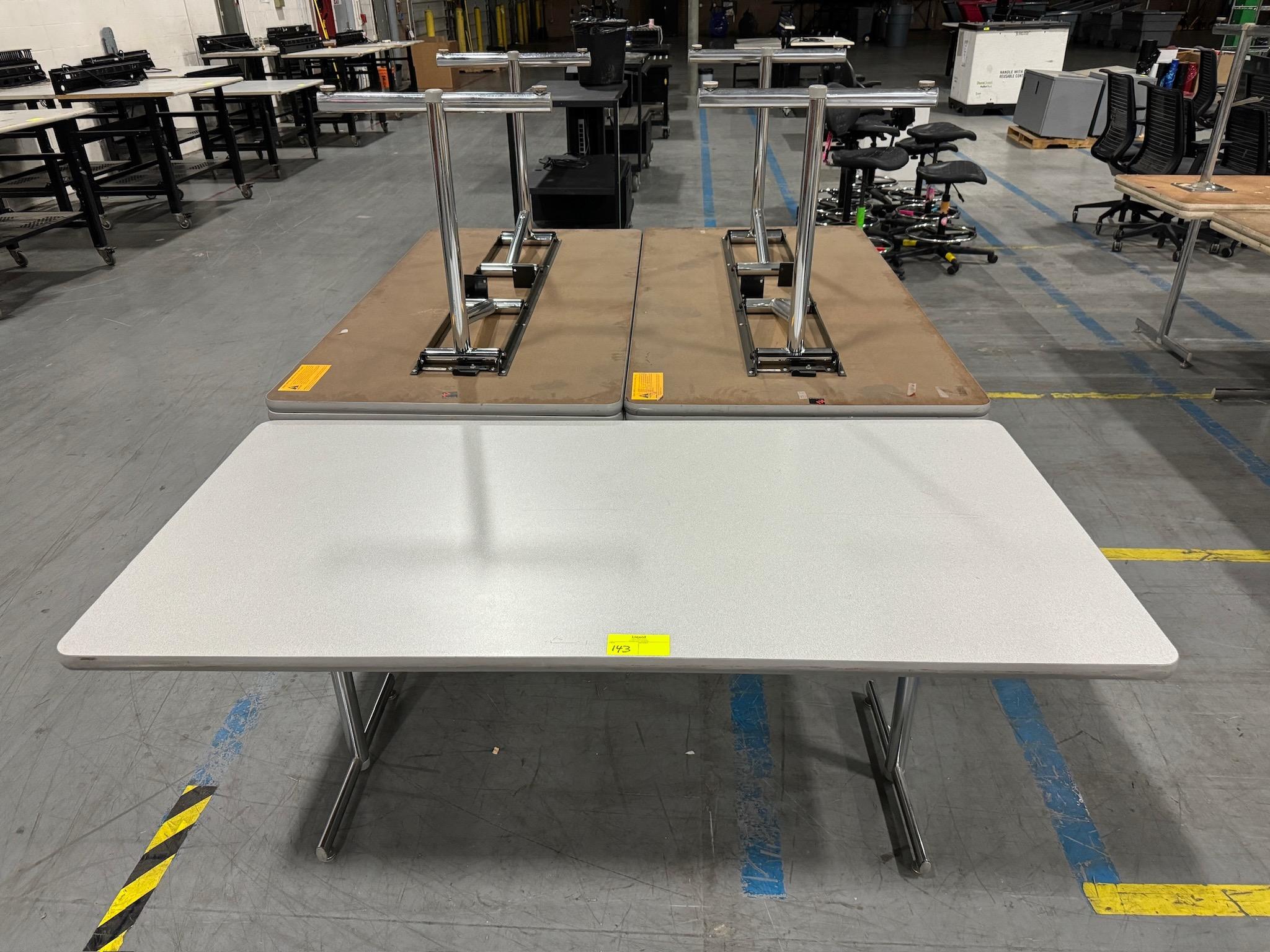 Tables w/ Chrome Fold Down Legs