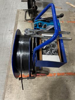 Plastic Strap Banding Cart w/ Tools & Clips