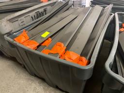 LargeTote of Used Conveyor Sliders Approx 46.5" Long X 4.5" Wide - Approx QTY 60