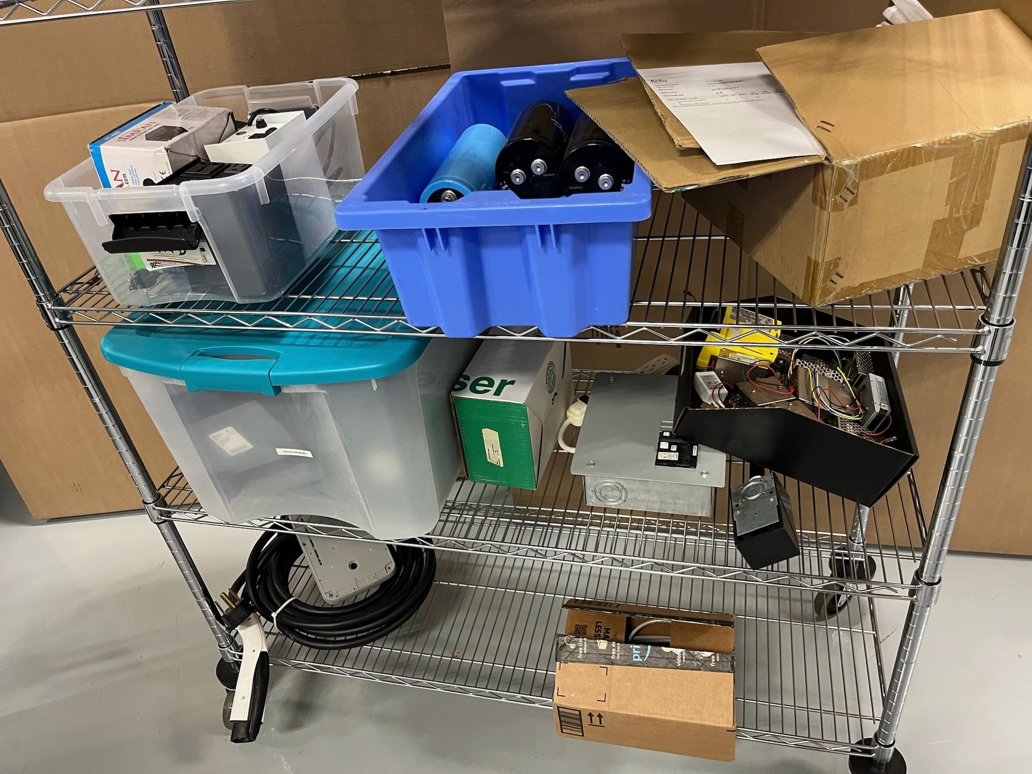 Metro Rack with JuiceBox Chargers (condition unkown), Parts & Components