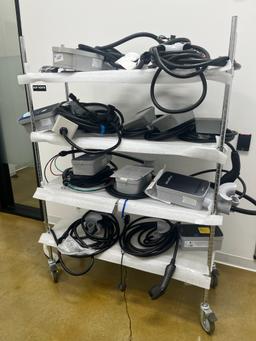 Rolling Metro Rack w/ JuiceBox Chargers (Condition unknown)