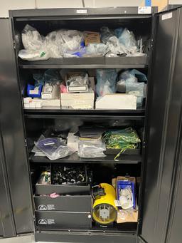 2-Door Metal Storage Cabinet with Misc. Parts & Hardware