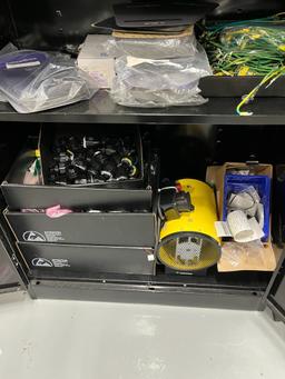 2-Door Metal Storage Cabinet with Misc. Parts & Hardware