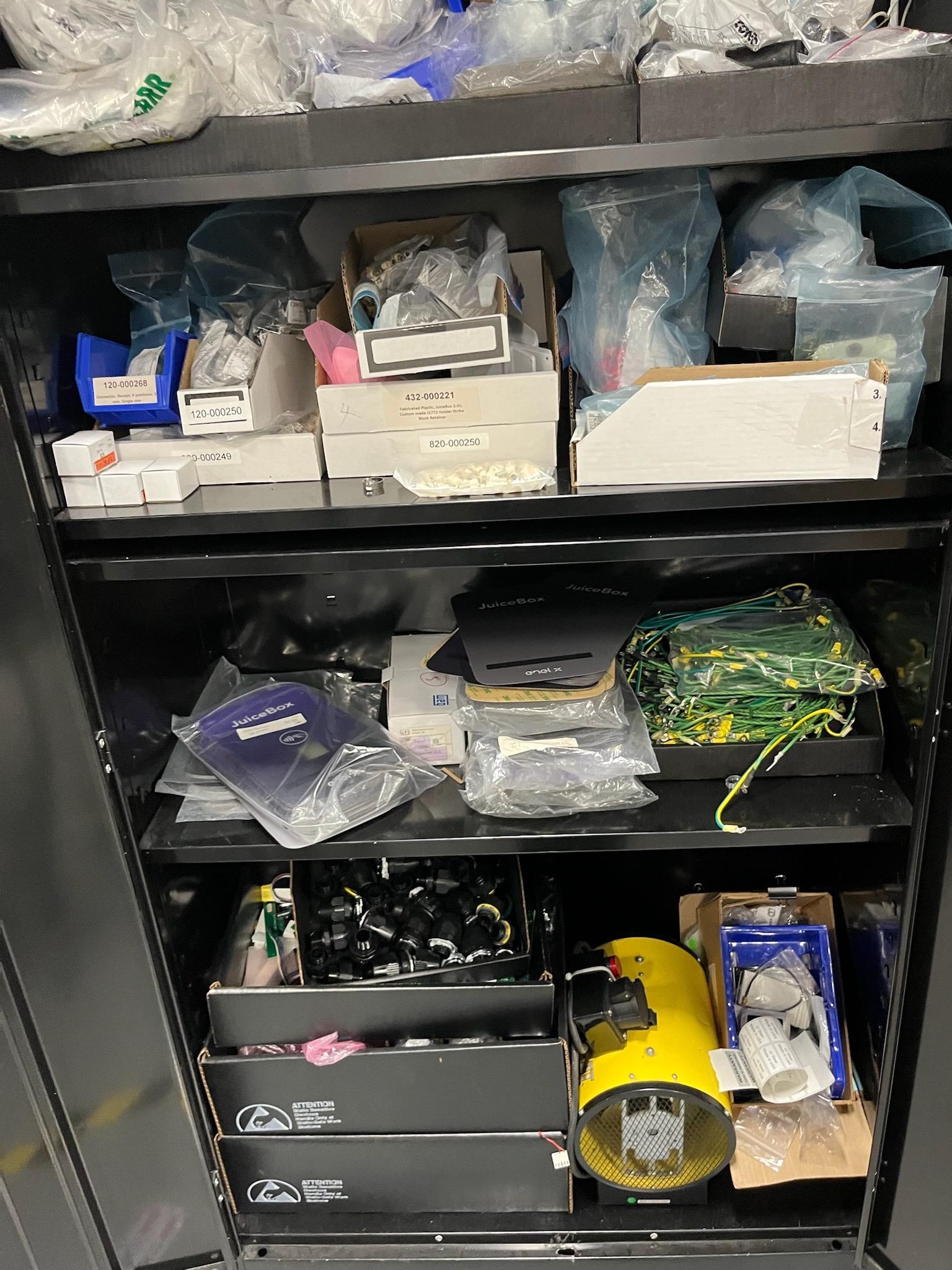2-Door Metal Storage Cabinet with Misc. Parts & Hardware