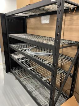 Black widespan shelving 6'x2'x76"
