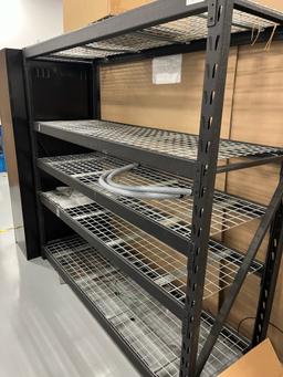 Black widespan shelving 6'x2'x76"