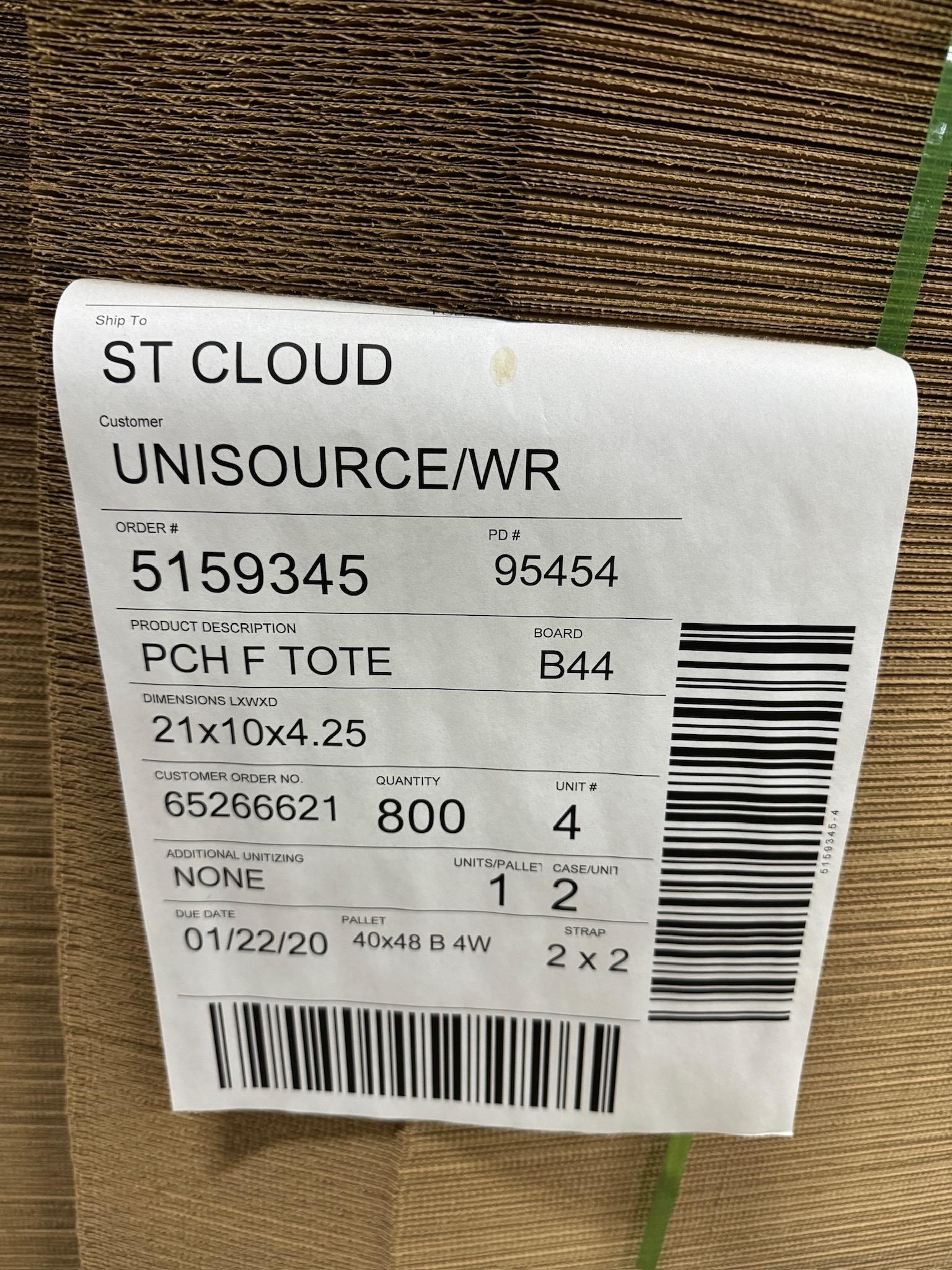 Lot of (6) Pallets of Corrugated Small Trays
