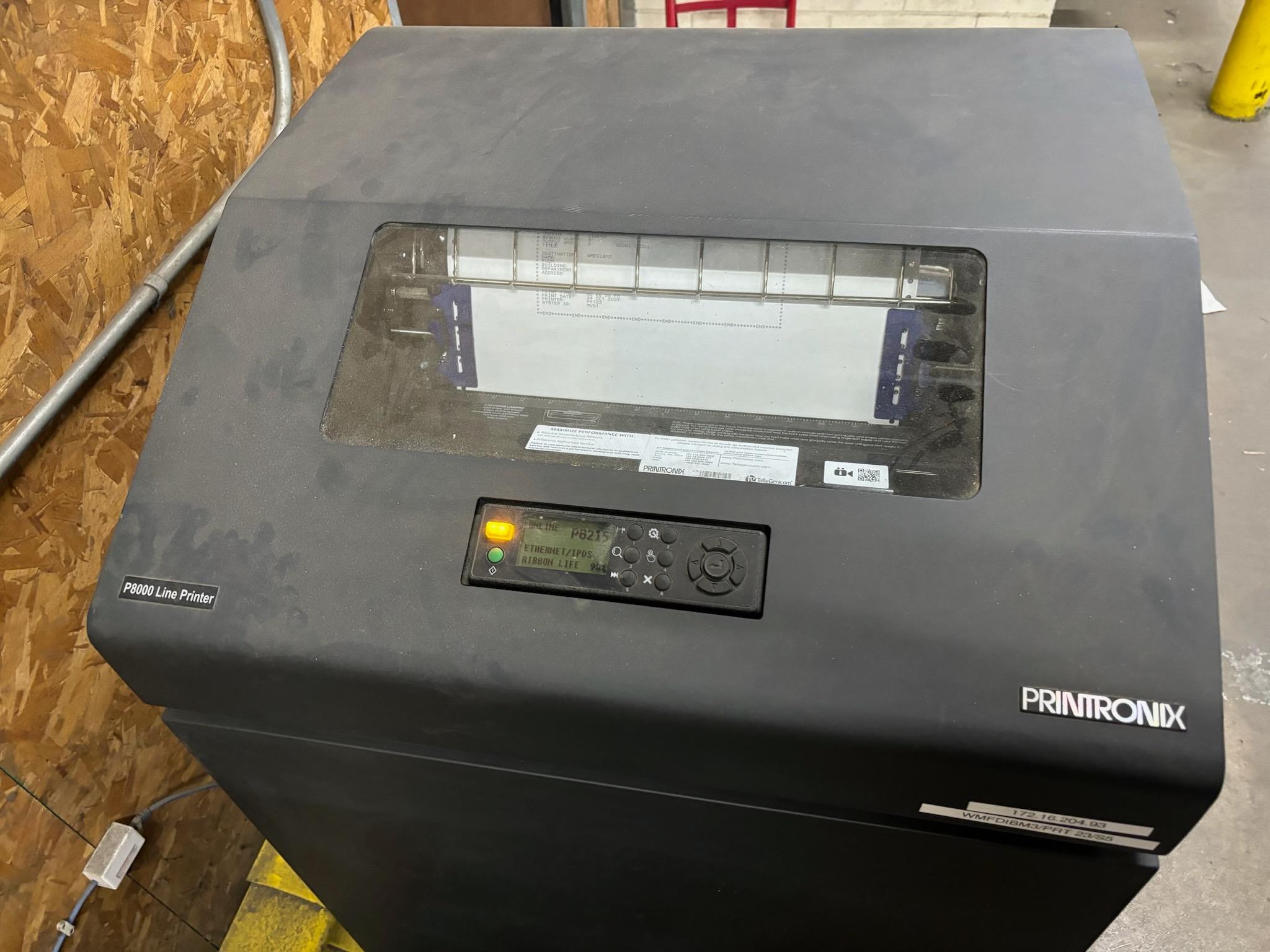 Loc: 6S. Printronix P8000 Line Printer