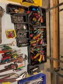 Large assortment of hand tools