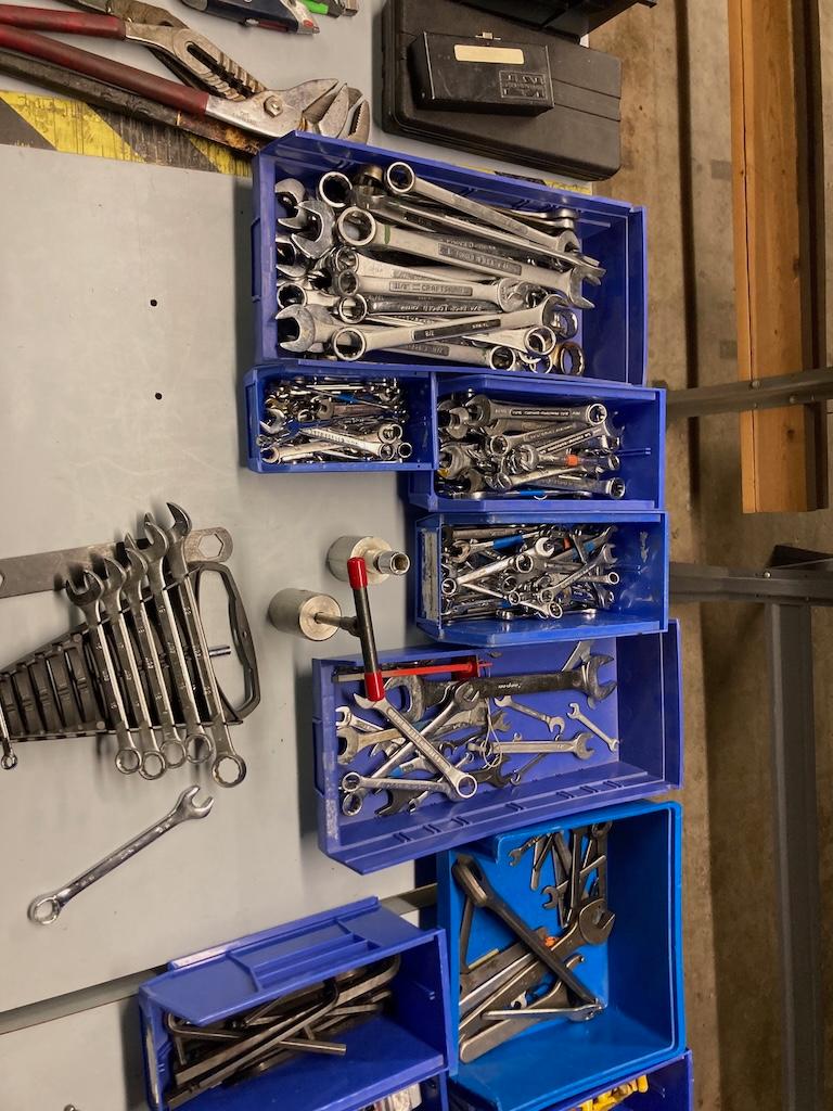 Large assortment of hand tools