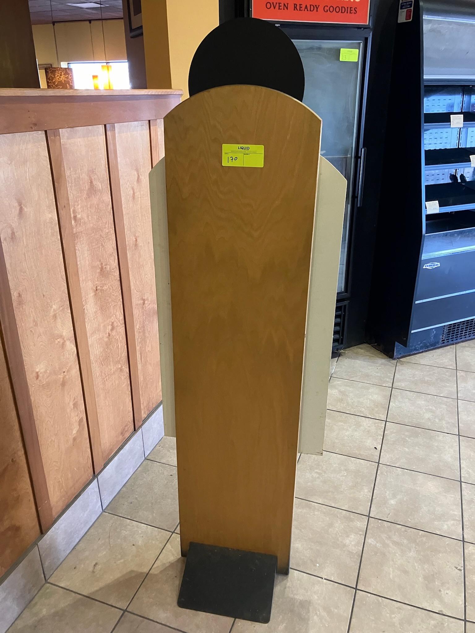 Narrow wood display sign