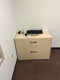 Office Furniture: Desk, bookshelf,filing cab',3 chairs