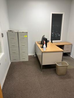 Office Furniture: Desk, 2 filing cab',1 chair