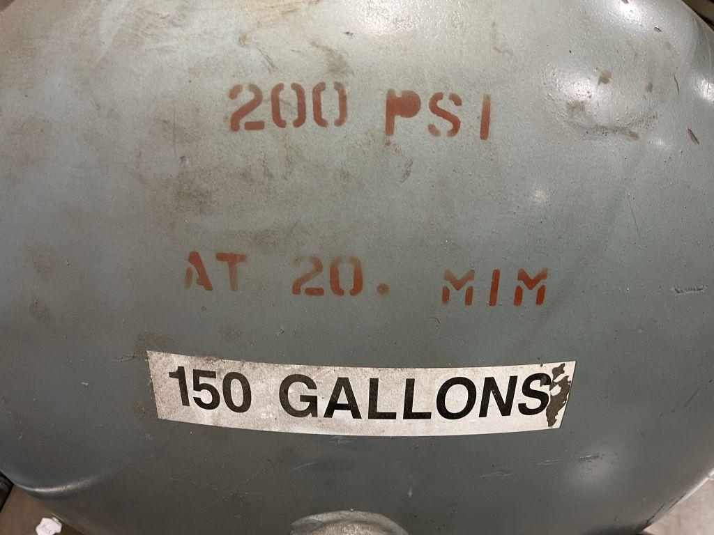 Saylor-Beall 150 Gallon Air Compressor. 200 PSI at 20 MIM