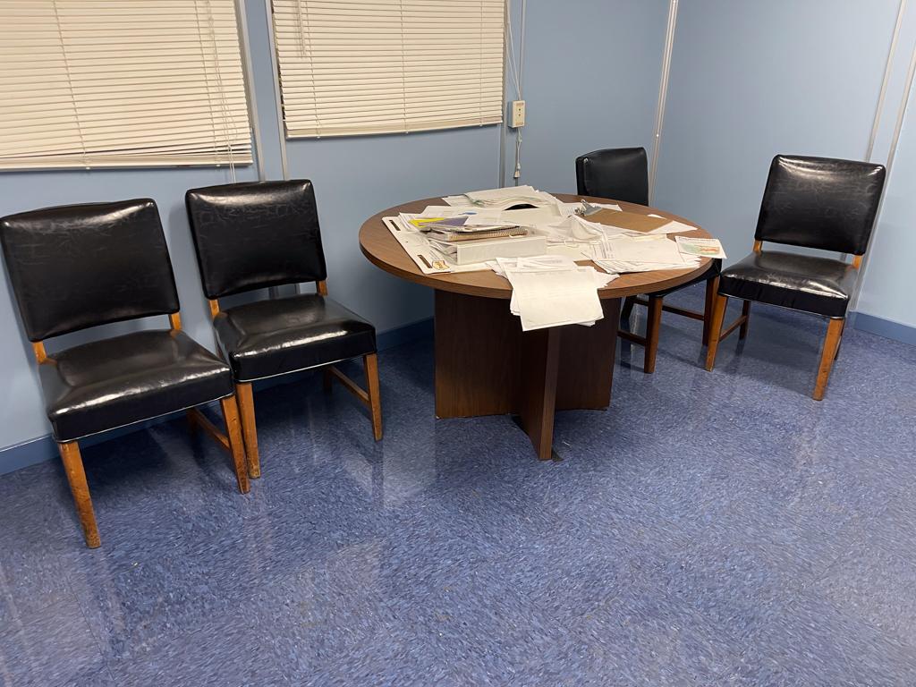 Packing Office with Contents. Chairs, Table, Filing Cabinets, LG Air Conditioner, etc.