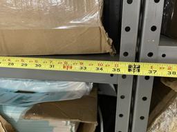 Metal Storage Shelves, Set of 3. 6 shelves each. 3'x7'x18" per section.