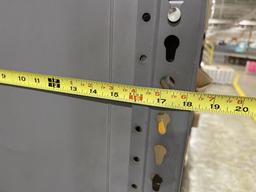 Metal Storage Shelves, Set of 3. 6 shelves each. 3'x7'x18" per section.