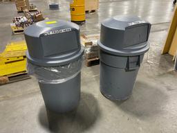 55 gal. trash cans with covers