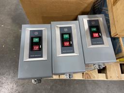 Assorted electrical, supplies boxes and controllers