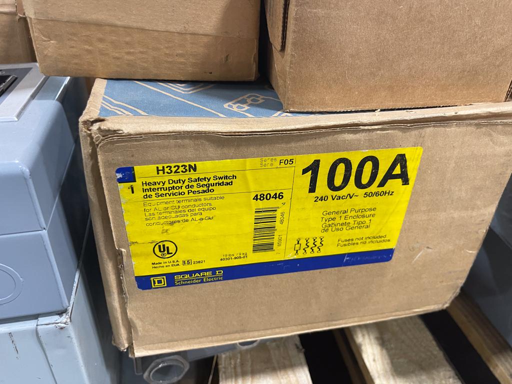 Assorted electrical, supplies boxes and controllers