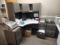 8 pc office set with mini fridge