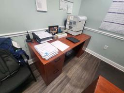 Misc. office furniture with desk and chairs